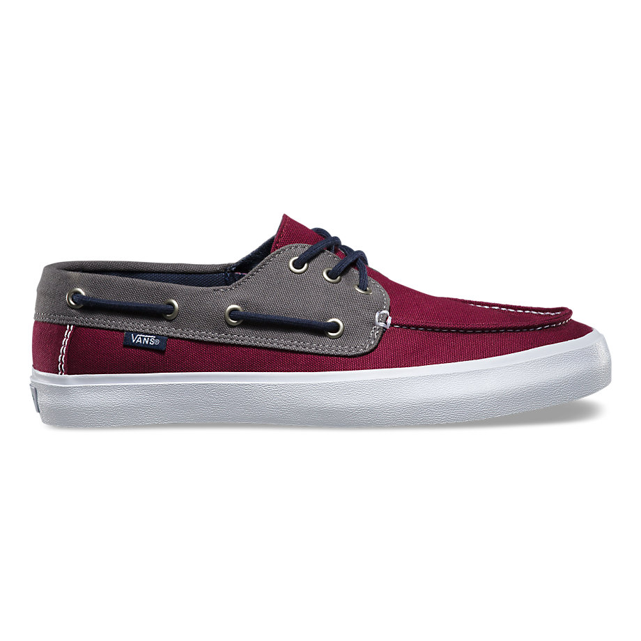 red and gray surf shoes